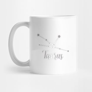 Taurus Zodiac Constellation in Silver Mug